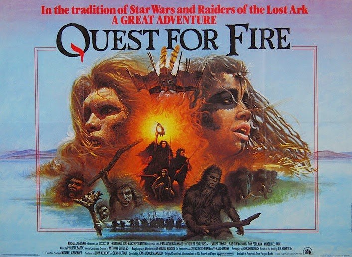 Q 0002 Quest for Fire quad movie poster l