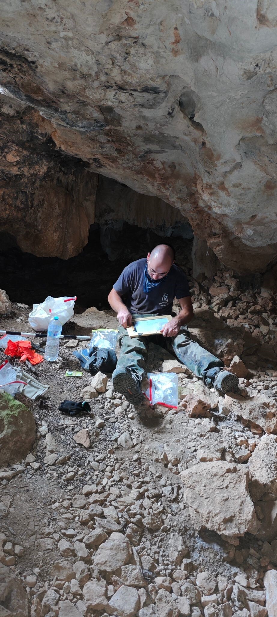 Ritchie inside cave on Puig Son Sard