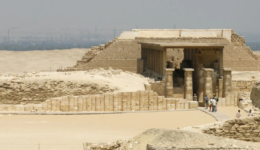 Excavating at the necropolis of Saqqara, Egypt