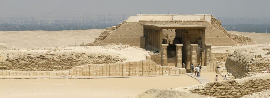 Excavating at the necropolis of Saqqara, Egypt