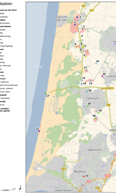 Afb 9 Vindplaatsen Kennemerland