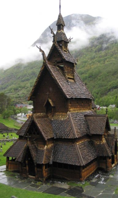 Borgund stave church 1200 wikicommons